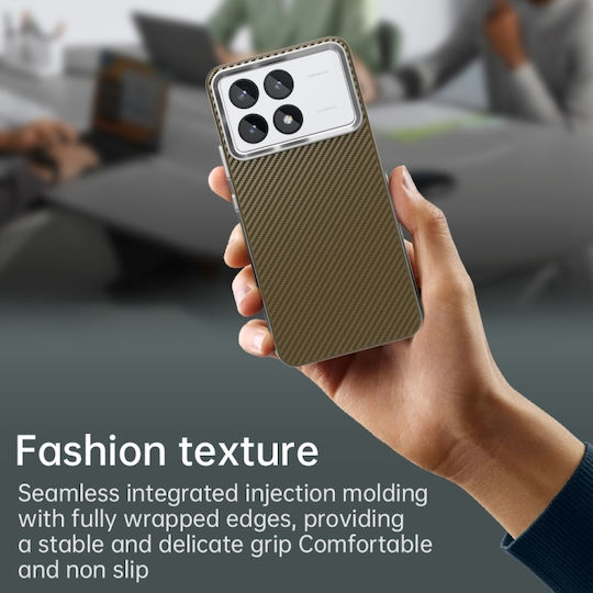 Series Carbon Fiber Imd Back Cover Plastic / Silicon 2mm Maro (Poco F6 Pro)