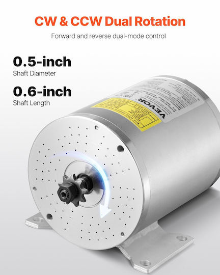 Vevor DC 48V 4500rpm Motor (ZLWSDJTJ18007TVWHV9)