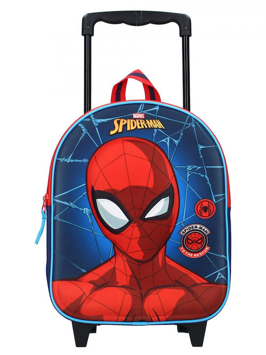 Spiderman School Bag Trolley Elementary, Elementary Blue