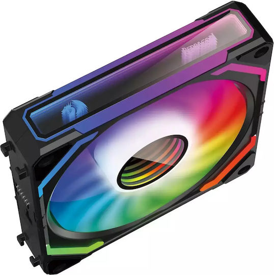 Redragon GC-F012 Ventilator Pentru Carcasă 120mm (2000rpm / 68.8cfm) cu Iluminare RGB Set 3 Bucăți