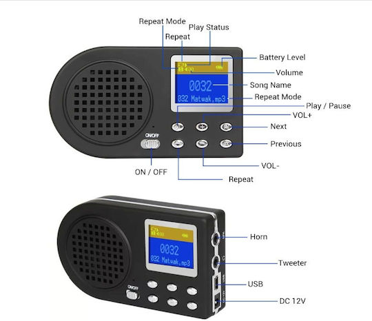 Ultrasonic Repellent Device Birds 100x100m Ultrasonic Repellent Device Birds 100x100m
