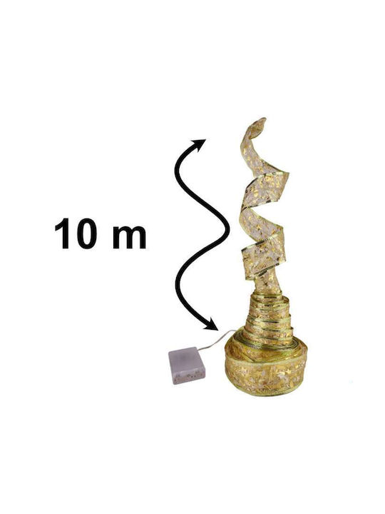 Crăciun Panglică Iluminată Alb 14x7cm 1buc