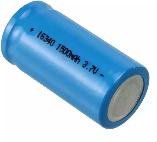 Rechargable Battery 16340 Li-ion 1500mAh 3.7V 1pcs