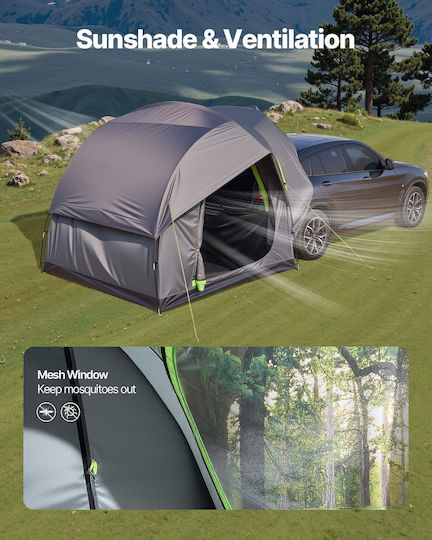 Vevor Car Camping Tent Grey With Double Cloth 3 Seasons 240x240x215cm