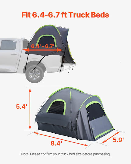 Vevor Vevor Camping Tent Igloo Car Grey 3 Seasons 180x165cm