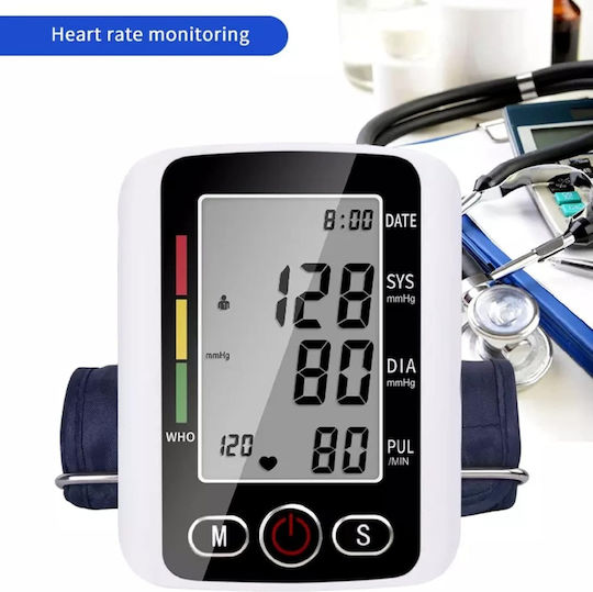 Monitor electronic digital de tensiune arterială pentru braț și încheietură, dispozitiv profesional de monitorizare a tensiunii arteriale