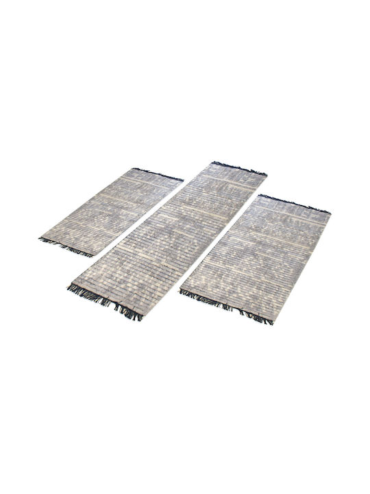 Royal Carpet Modern Bedroom Rugs Set Grey Cream E103530 3pcs