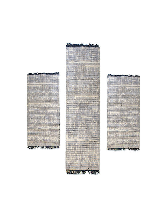 Royal Carpet Modern Bedroom Rugs Set Grey Cream E103530 3pcs