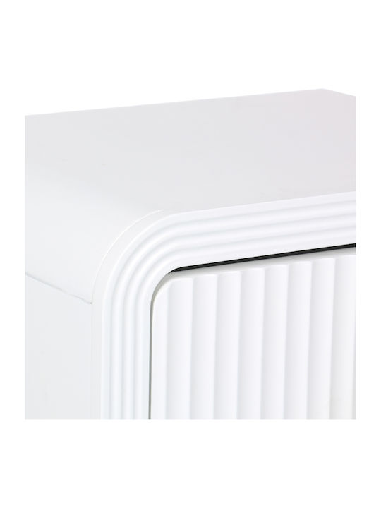 Bedside Table Zeplen Wooden White 40x30x53cm