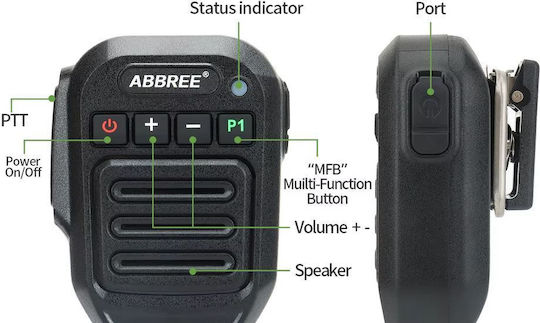 Abbree Handmikrofon Funkgerät