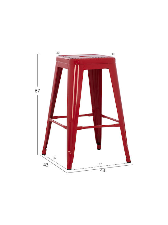 Μεταλλικό Σκαμπό Μπαρ MELITA 43x43x67cm Μεταλλικό Σκαμπό Μπαρ MELITA 43x43x67cm
