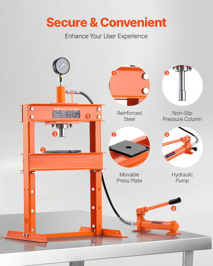 Vevor 10 T Hydraulic Shop Press Hydraulic Press Press Plate Bending