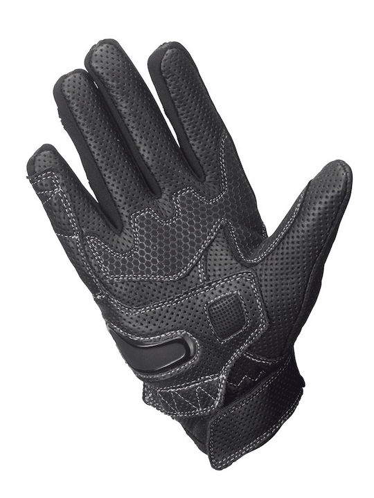 Winter Herren Motorradhandschuhe Leder Schwarz