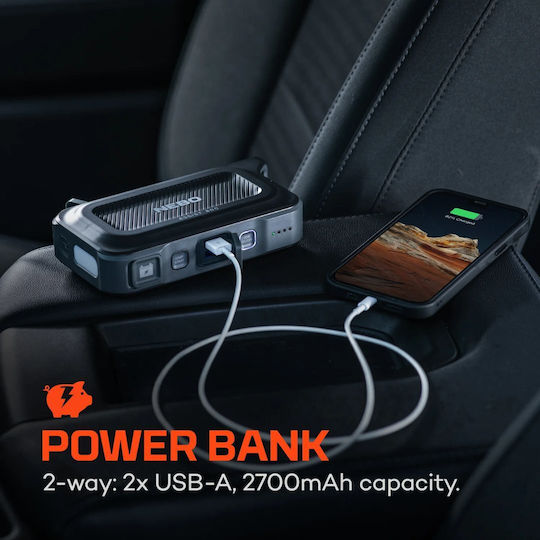 Nebo Tragbarer Batterie-Starter Auto & Motorrad 2700mAh mit Power Bank USB Taschenlampe 12V