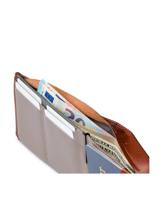 Leather Men's Wallet Travel with RFID Gold