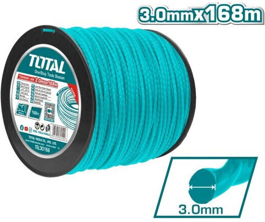 Total Round Twist Brush Cutter Trimmer Line 3mm 168m TEL30168