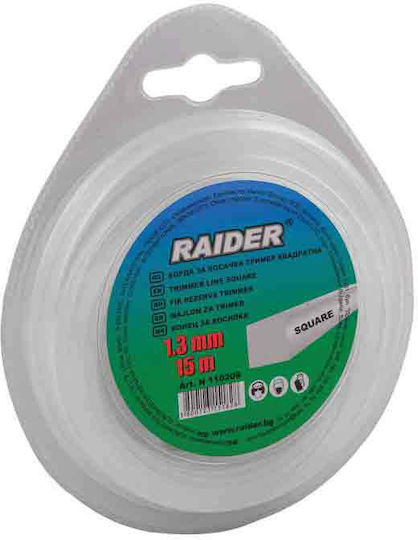Raider Μεσινέζα Στρογγυλή 1.65mm*15m Μεσινέζα Τετράγωνη Μήκους 15m και Πάχους 1.65mm
