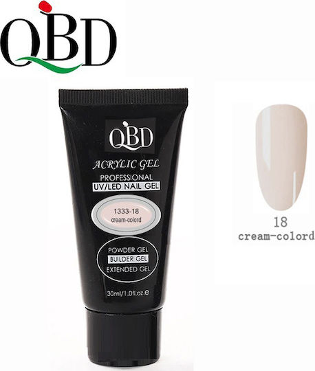 QBD Acrygel Νυχιών Cream Colord 30ml