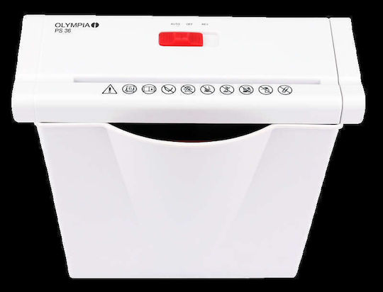 Olympia Καταστροφέας Εγγράφων PS 36 Strip Cut 6 Φύλλων με Κάδο 7lt