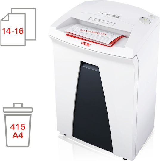 HSM Καταστροφέας Εγγράφων και CD Securio B24 Cross Cut 16 Φύλλων με Κάδο 35lt
