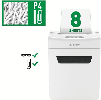 Leitz Aktevernichter Iq Protect 8 Blätter mit Behälter 14Es