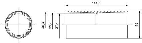 Gewiss Electrical Conduit Connector with Diameter 40mm made of Plastic DX40040