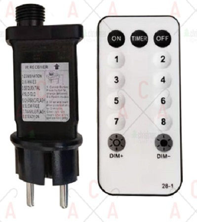 Aca Wireless IR with Remote Control Remote Control for Christmas Lights with Program and Timer X016V1200R