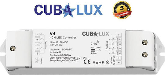 Cubalux Ασύρματο Dimmer και Controller για RGB, RGBW και Ρυθμιζόμενο Λευκό RF 13-0939