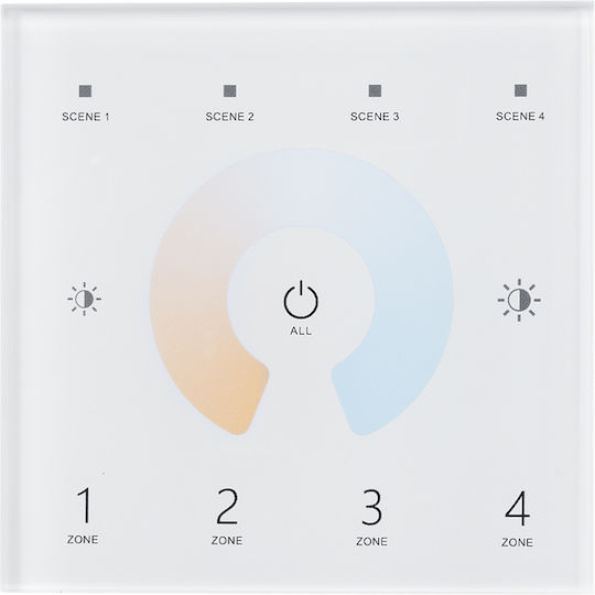 GloboStar Skydance Wall Mounted Dimmer Switch with LED Touch Frame