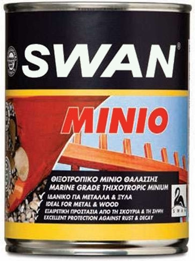 Swan Minium Grundierung Antioxidationsgrundierung für Metall und Holz Orange Geeignet für Metall / Holz 0.75Es