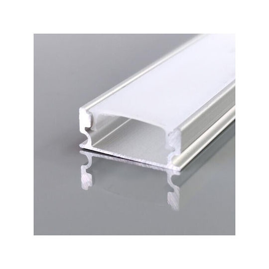 Eurolamp Εξωτερικό Προφίλ Αλουμινίου Ταινίας LED 200x1x1.3εκ.