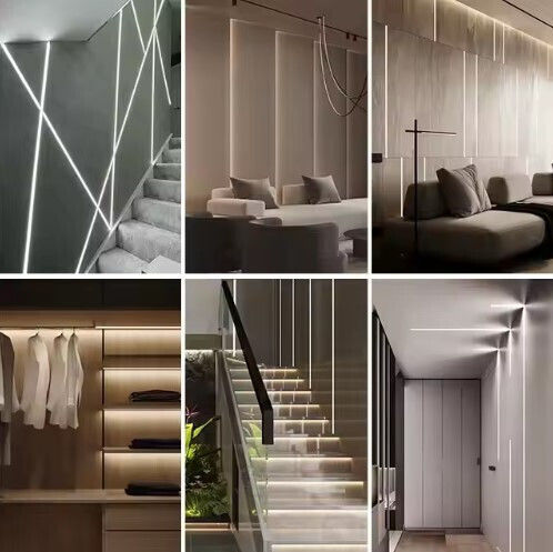 77-50545 Se-prol-23 Aluminum Profile Lace 2.3*1.0cm 2 LED Strip Aluminum Profiles Price Per Meter Home Lighting