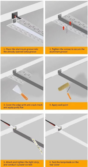 77-50547 Se-prow-30 Aluminiumprofil Flügel 3,0*1,5cm Ohne Rand 2 LED-Streifen Preis pro Meter Homelighting