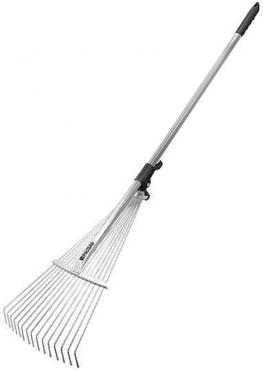 Palisad 617568 Gartenrechen Rasenharke mit Stiel