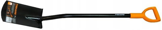 Fiskars Solid Flat Shovel with Shaft 117cm and Plastic Handle