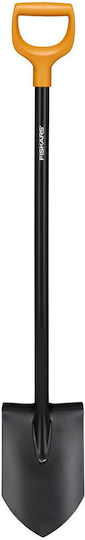 Fiskars Flat Shovel with Shaft 117cm and Metal Handle