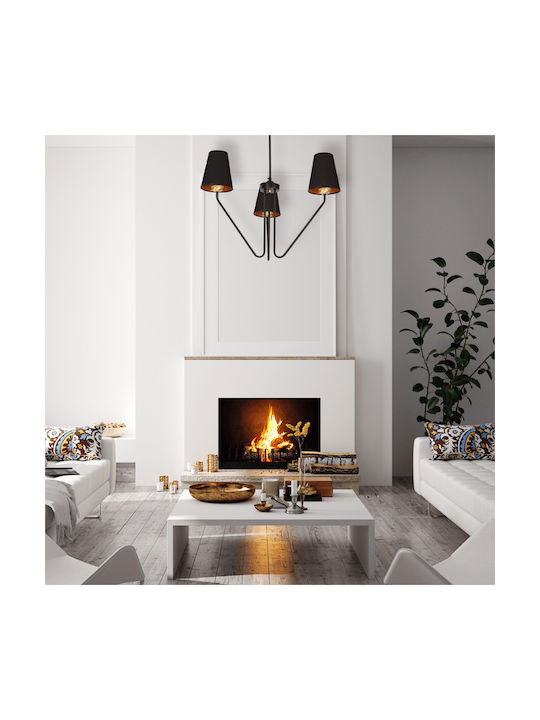 Eko Light Kronleuchter 3xE27 mit Schirmen Schwarz MLP4912