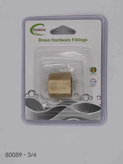 Muff Brass 3/4" 080089