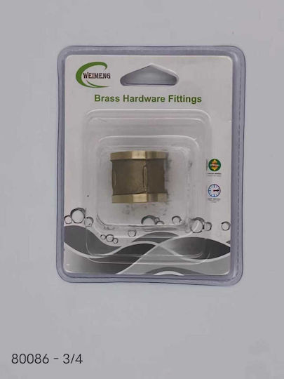 Muff Brass 3/4" 080086
