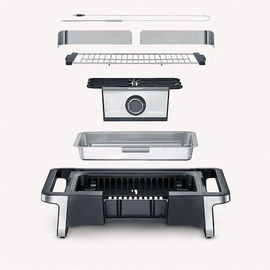 Severin Senoa Tabletop Electric Grill Grill 3000W with Adjustable Thermostat 41.5cmx24cmcm