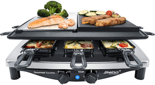 Steba RC 8 Tabletop Grătar Electric Placă Netedă și Striată 1450W cu Termostat Reglabil 29bucx14.5buccm
