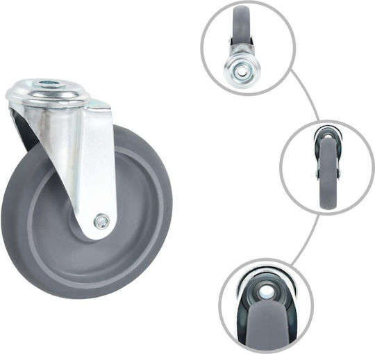 vidaXL 143428 Rotating Wheels Made of Rubber 4 Pieces