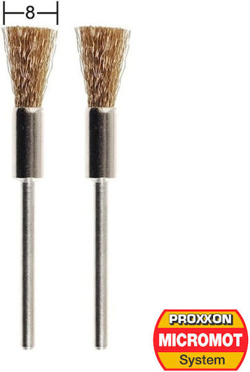 Proxxon Drill Wire Brush 8mm Bell 2pcs 2896110