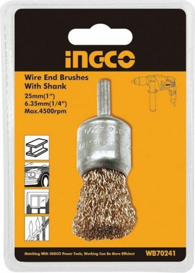 Ingco WB70241 Wire Brush for Drill 24mm