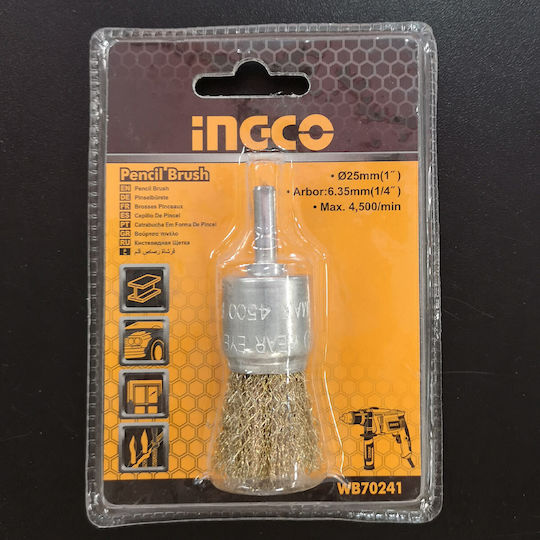 Ingco WB70241 Wire Brush for Drill 24mm