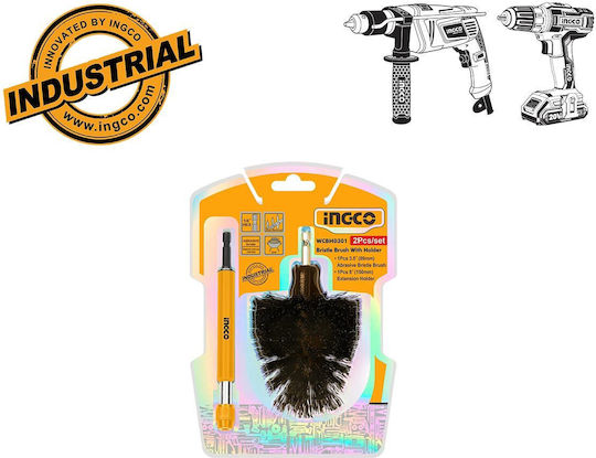 Ingco WCBH0301 Wire Brush for Drill 150mm Set of 2pcs