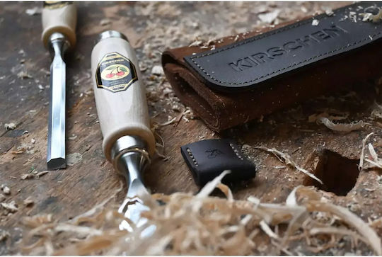 Kirschen Σκαρπέλα Φάρδους 30mm με Ξύλινη Λαβή Σετ 8τμχ