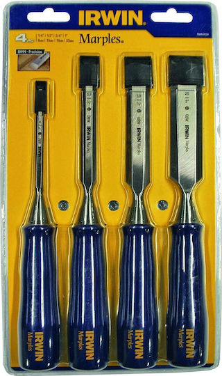 Irwin M444 Skewed Chisel with Wooden Handle 4pcs