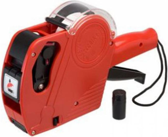 Motex MX-5500 Mechanical Handheld Label Maker 1 Row in Red Color