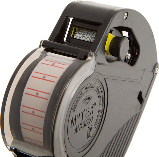 Motex MX-5500 Mechanical Handheld Label Maker 1 Row in Black Color